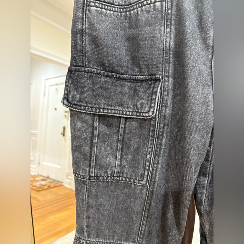 100% cotton HIDDEN Los Angeles Gray Cargo Pants denim jeans - Picture 3 of 7